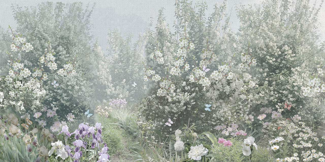 Фотообои Сад с цветущей яблоней 1